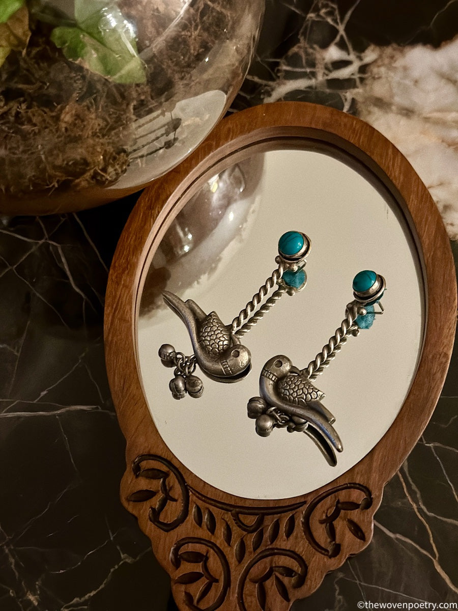 Handcrafted Brass Enamel Earrings