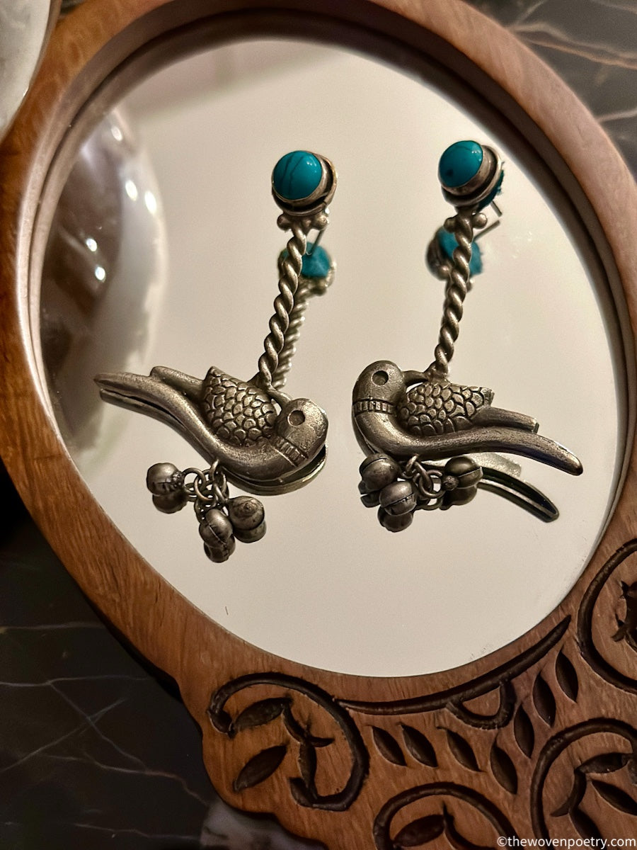 Handcrafted Brass Enamel Earrings