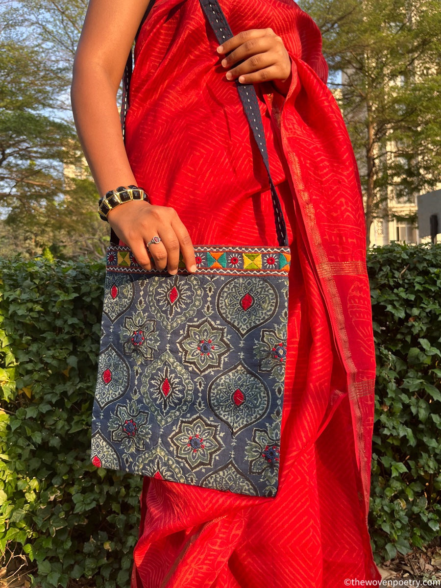 INDIGO AJRAKH SLING BAG