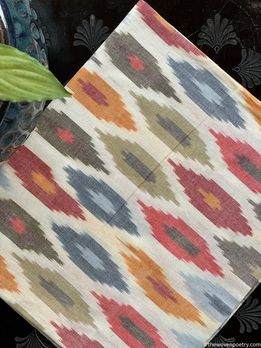 POCHAMPALLY IKAT MULTICOLOUR COTTON BLOUSE PIECE