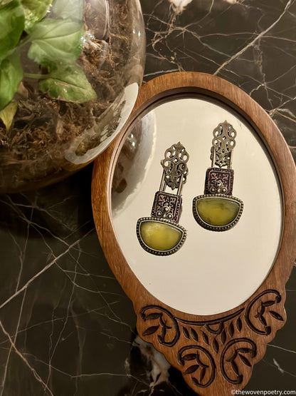 Handcrafted Brass Enamel Earrings