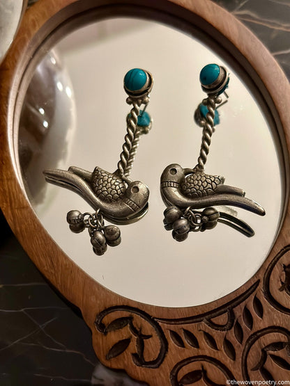 Handcrafted Brass Enamel Earrings